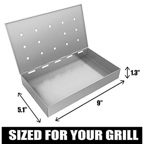 cheap grill small metal box|Cave Tools Grill Smoker Box Starter Kit for Wood .